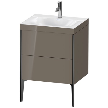 Xviu C-Bonded Floorstanding Vanity Flannel Gray High Gloss